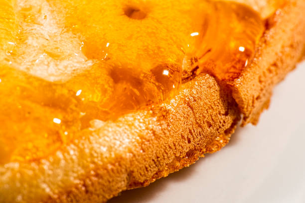 Macro photo of a toasted crumpet