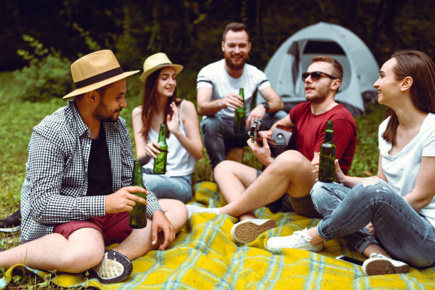 istock Picnic Party For Cheerful Friends 1252316390