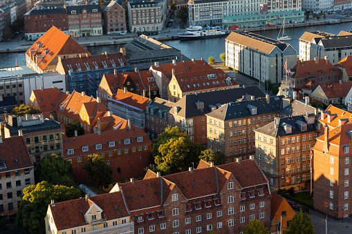 Copenhagen. Panorama view from Church of Our Saviour Tower