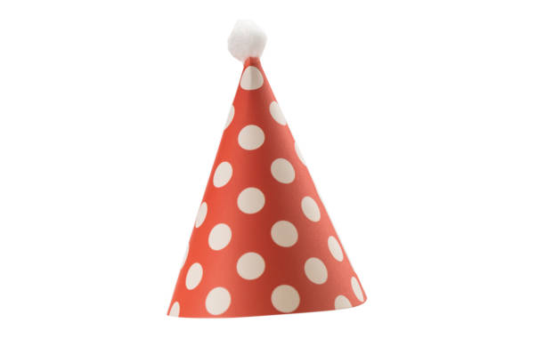 istock Colorful birthday cap isolated on white 1252334203