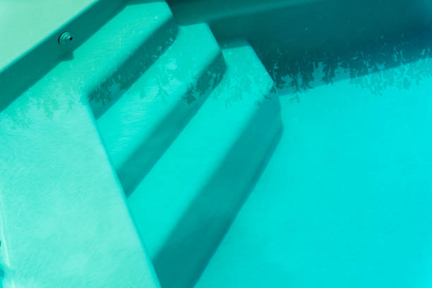 istock Private pool with clear water in summer 1252362263