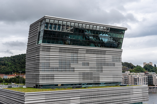Oslo, Norway - August 11, 2019: Exterior view of Munch Museum. New modern building designed by Herrero architects.
