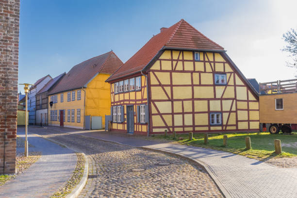 istock Colorful half timbered houses in Butzow 1252367461