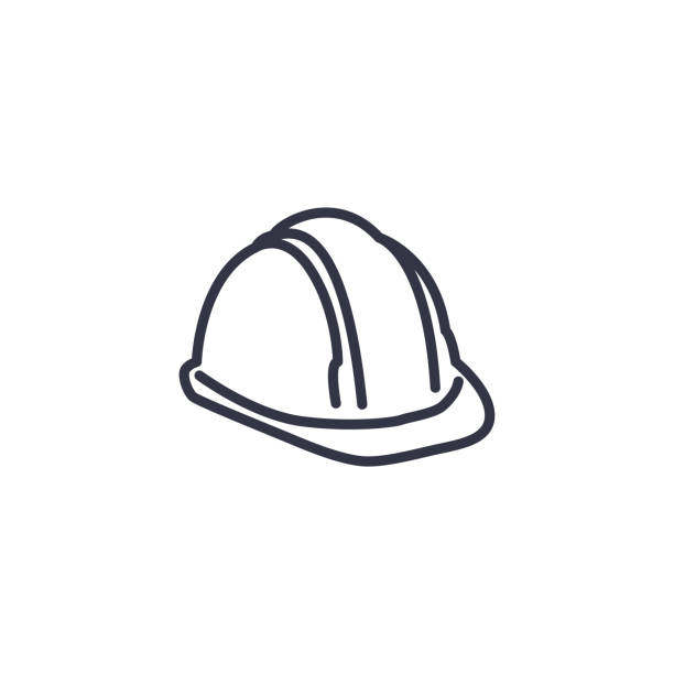 ilustraciones, imágenes clip art, dibujos animados e iconos de stock de seguridad en la salud, icono del medio ambiente - el lado de la seguridad de las cosas - hard hat