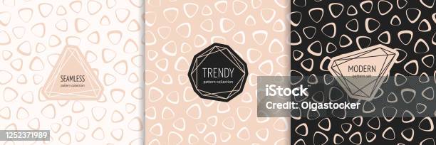 Subtle Background Label Pattern Vector Seamless Pattern Set With Stylish Modern Labels Subtle Abstract ...