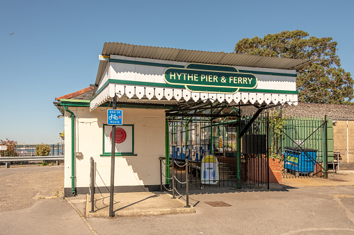 Hythe, UK. Wednesday 35 June 2020. Hythe Pier and Ferry Terminal in Hampshire, connecting to Southampton.