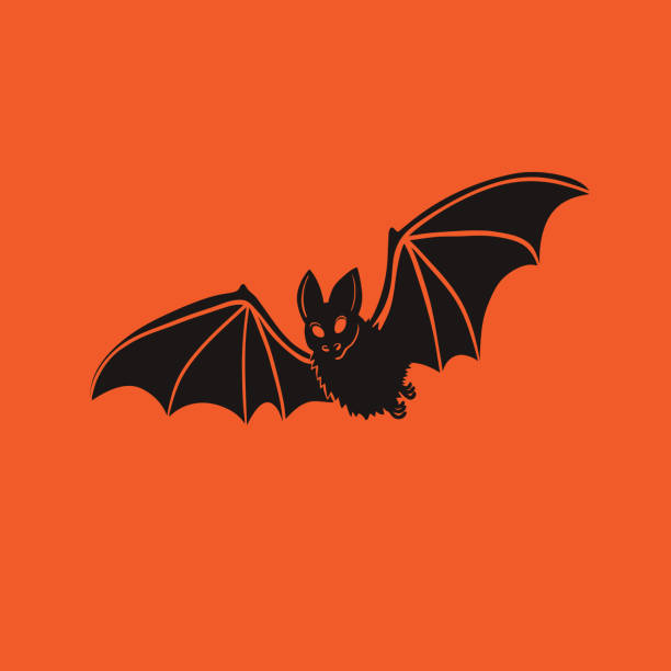 ilustrações, clipart, desenhos animados e ícones de vetor isolado ilustração de morcego. design de halloween - animals in the wild white background animal black and white