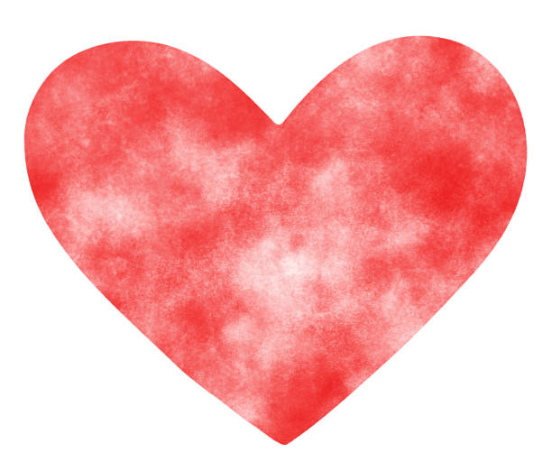 istock Heart-shaped illustration of watercolor texture 1252389118