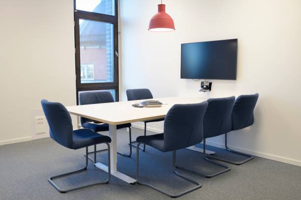 istock Interior of modern meeting room 1252395903