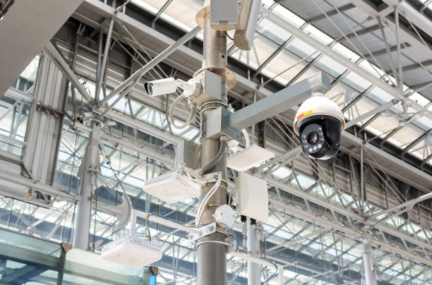istock CCTV cameras, wireless signal distribution equipment and speakers. 1252397258