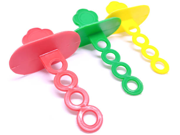 istock Colorful plastic ice cream stick for home preparation placed on white background. 1252407412