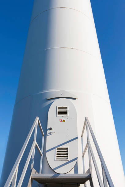 istock Entrance to a wind power station 1252408360