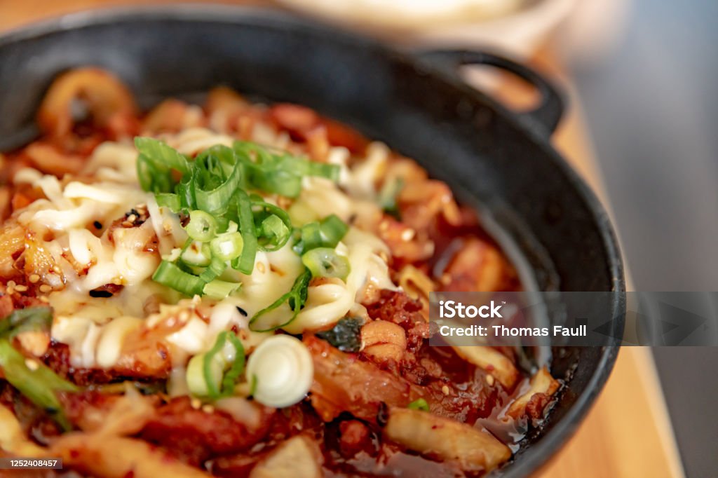 Korean style Dak Galbi (chicken) Korean Food Stock Photo