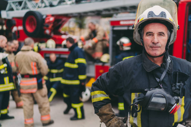 Firefighters Firefighter at work chief of staff stock pictures, royalty-free photos & images