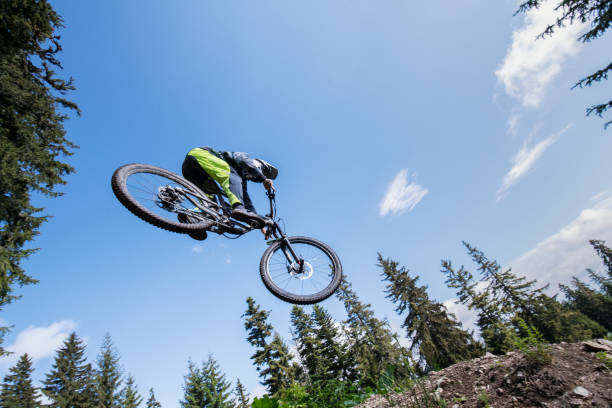 istock Mountain Biker Flying On Big Jump. 1252412613