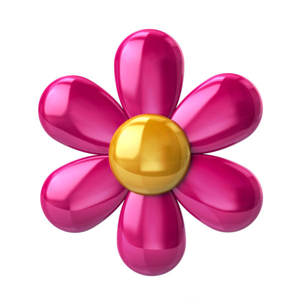 istock Simple flower icon 3d illustration 1252444339