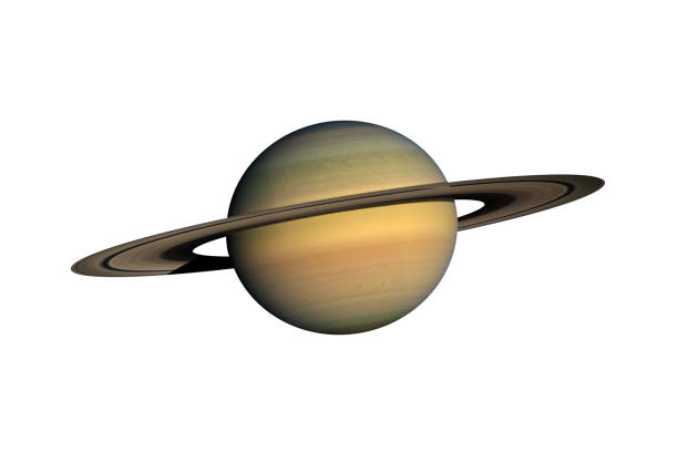 Planet Saturn in space stock photo