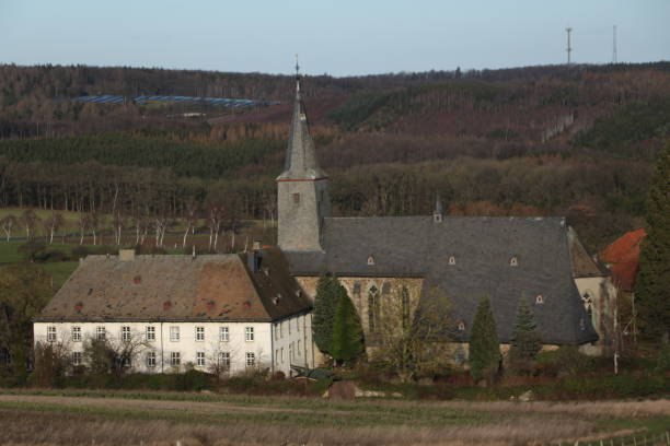 istock Panoramic view of Oelinghausen Abbey in Arnsberg 1252459151