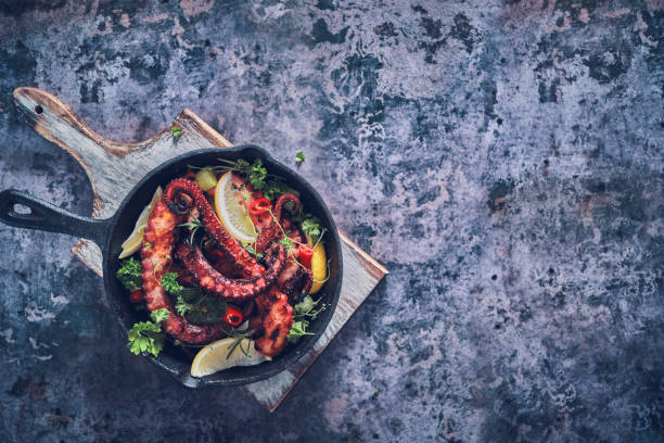 istock Octopus Ceviche with Fish, Onion, Chili Pepper and Lemon 1252463633
