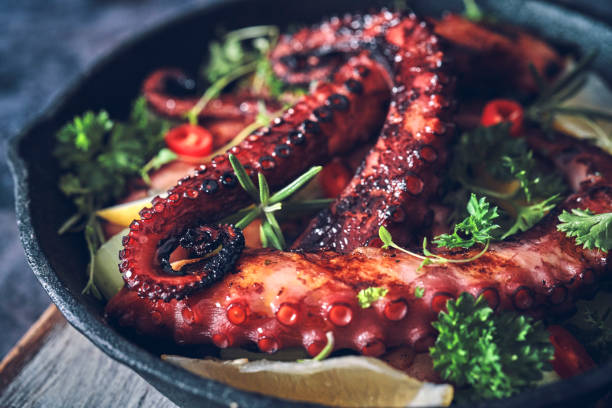 istock Octopus Ceviche with Fish, Onion, Chili Pepper and Lemon 1252463634