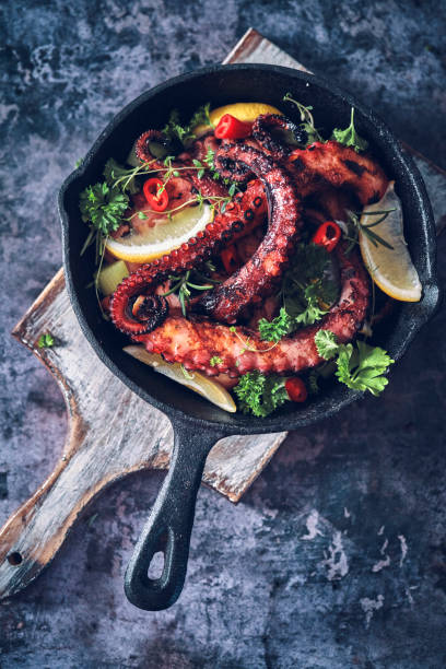 istock Octopus Ceviche with Fish, Onion, Chili Pepper and Lemon 1252463653