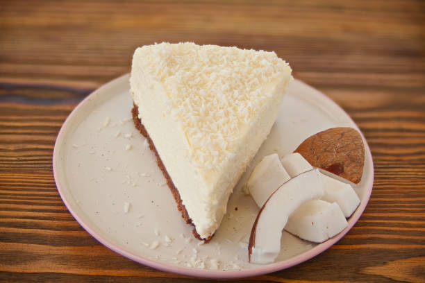 istock delicious cheesecake with coconut on  plate 1252475009