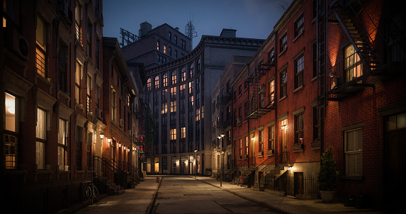 Digitally generated exterior scene of a city street with no people at dusk.

The scene was rendered with photorealistic shaders and lighting in Autodesk® 3ds Max 2020 with V-Ray 5 with some post-production added.