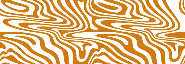 Vector illustration of Vector Seamless Pattern with Flowing Salted Caramel. Abstract Sweet Texture