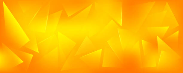 ilustrações de stock, clip art, desenhos animados e ícones de vector broken glass yellow background. orange horizontal banner. explosion, destruction cracked surface illustration. - orange background