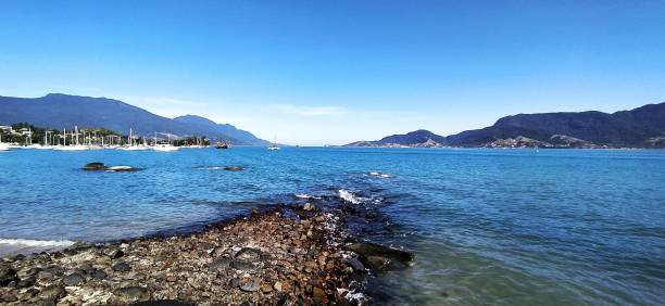 istock Blue sky and sea at the harbor 1252486956