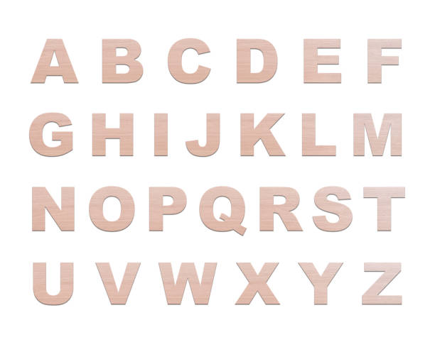 istock Wooden alphabet isolated on a white background. Illustration. Education concept 1252486961
