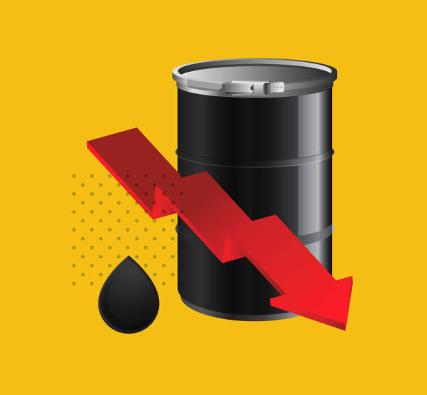 istock Crude Oil Price Crash - Stock Illustration 1252489608