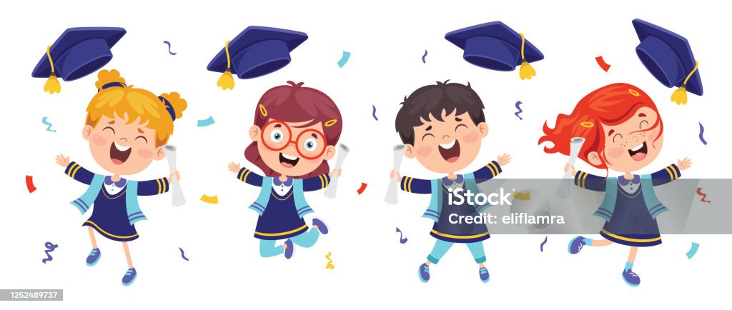Ilustración de Dibujos Animados Feliz Niño En Traje De Graduación y más  Vectores Libres de Derechos de Graduación - Graduación, Escuela preescolar,  Niño - iStock