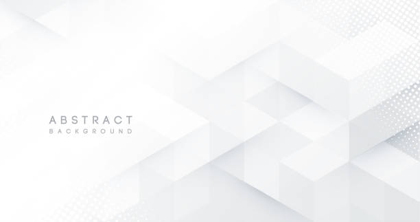 abstrakcyjne białe monochromatyczne tło wektorowe, do broszury projektowej, strony internetowej, ulotki. geometryczna biała tapeta na certyfikat, prezentację, stronę docelową - abstract stock illustrations