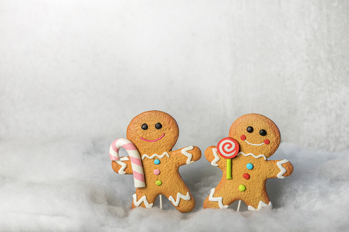 Christmas abstract background with gingerbread man