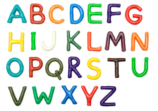 istock English alphabet from plasticine multicolors. top view 1252495277