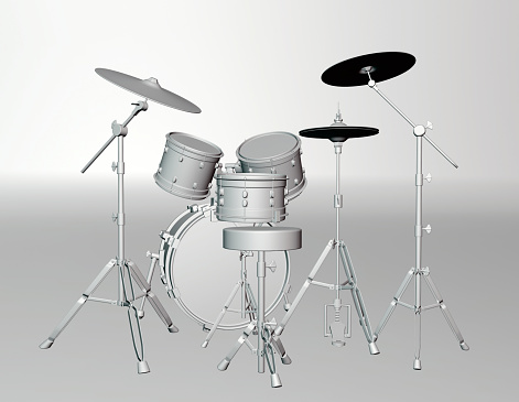 default photo of drums for music store, 3d render