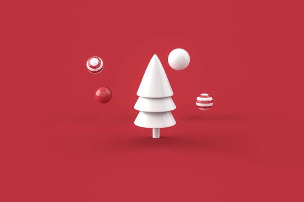 istock 3D christmas postcard wallpaper .Merry Christmas concept . 3D illustration. 3d rendering 1252500583