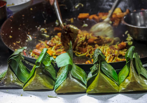 Street food vendor or hawker stall in Georgetown UNESCO heritage zone, Penang, Malaysia