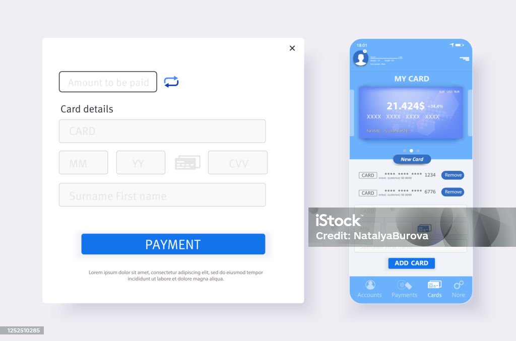 Web Site Page With Payment Details Information Form Ui Design Ui Ux And