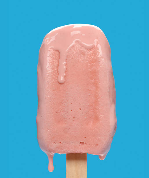 istock cherry flavor popsicle melting on blue background 1252522913