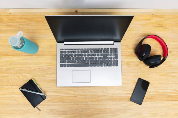 istock top view of a workspace to work from home 1252527336