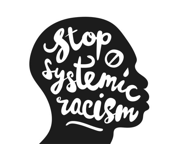 ilustrações, clipart, desenhos animados e ícones de pare o racismo sistêmico. - racismo