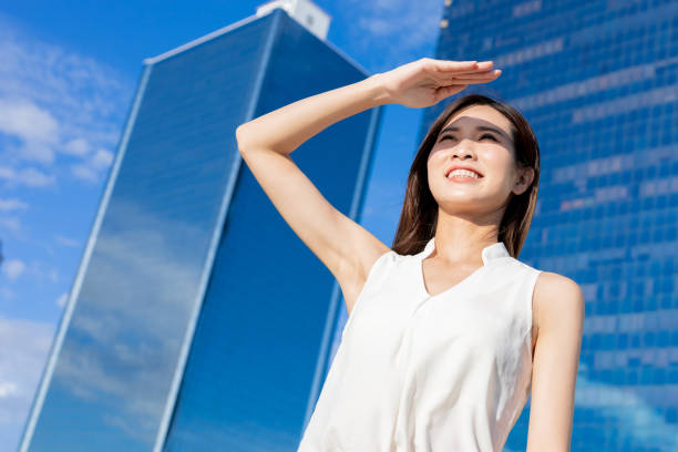 istock Asian woman not afraid sun 1252563516