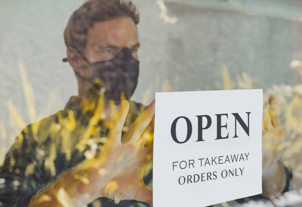 istock Reopening cafe for takeaway orders only 1252564276