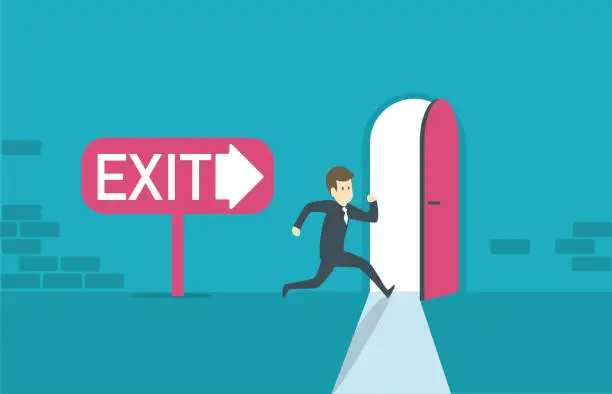 Vector illustration of exit