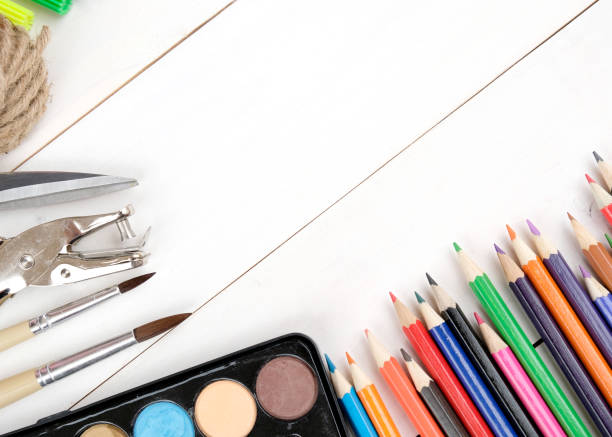 istock School supplies with copy space. 1252580484