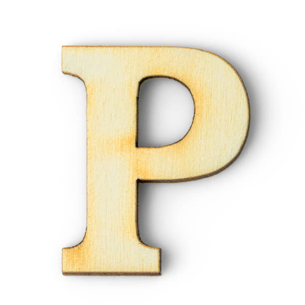 istock Wooden Alphabet letter with drop shadow P 1252581796