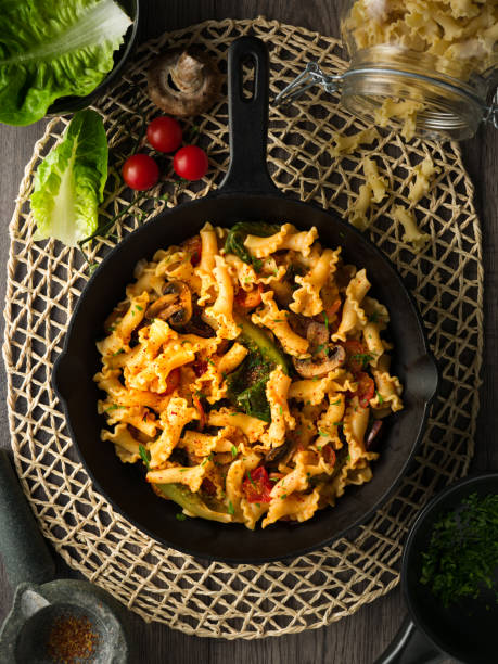 istock Healthy Vegan gigli pasta dish 1252581954