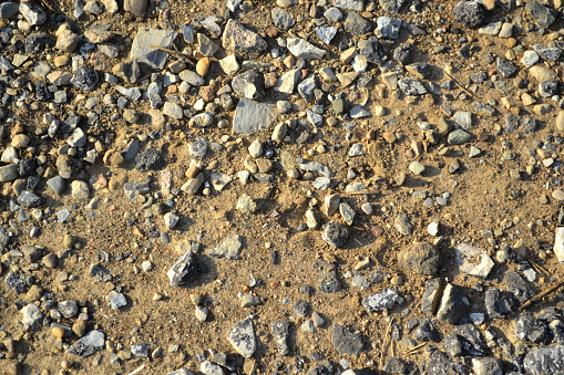 Dirt and Gravel Closeup on the Ground
